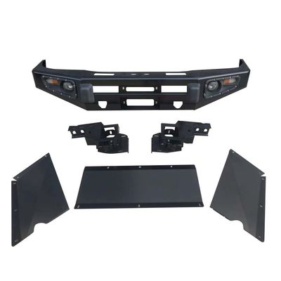 Land Cruiser LC100 Черный стальной передний бампер для прямого пикапа