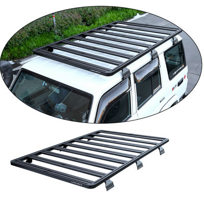 LC76 Серия Off Road Cargo Rack Алюминиевая сплав Дождевая канавка Монтажная крыша рельсовая стойка