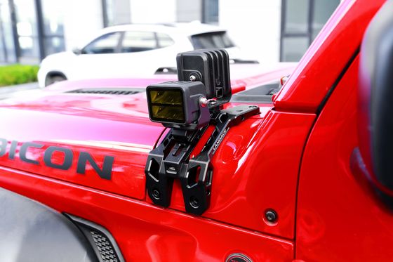 Черный жесткий анодирующий A-Строн световой бар капота Монтаж и Go Pro Монтаж кронштейн для Jeep JL