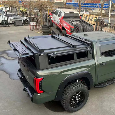 Черный кроватный чехол для пикапа Toyota Tundra с багажником и алюминиевой конструкцией