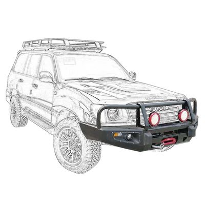Специализированный стальной автомобильный бодикит Bull Bar Front Bumper для Toyota LC100