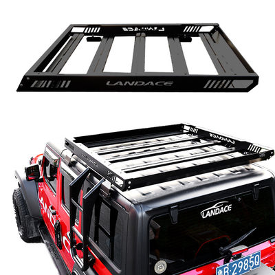 Черный 1455x1425x113MM универсальный корзиновый стойка для автомобильной крыши с боковым ладером из алюминиевого сплава