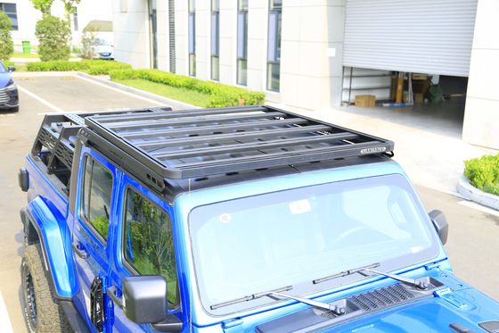 Черный 4X4 Гладиатор JT Алюминиевый сплав багажный носитель крыша рельс корзины автомобильной крыши стойки для джипов прочный