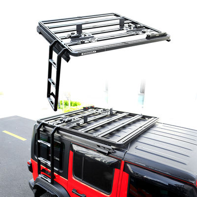 Ландас логотип Черная складная боковая крыша лестница для WranglerJK WranglerJL 833*400*261 мм