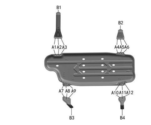 Nissan Patrol Y62 Скид-пластинка топливного бака для защиты автомобиля под кузовом