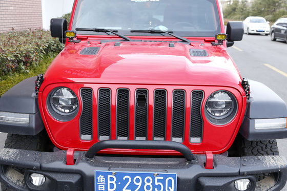 Jeep Wrangler JK JL 2007 Heavy Duty Black Aluminum Hood Lock Kit с флагом США