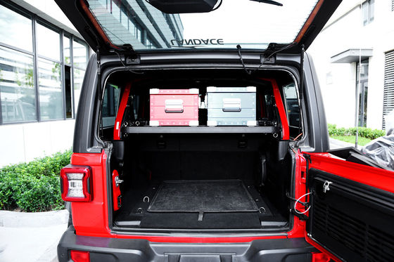 Двигатель для хранения багажа для внедорожников для Jeep Wrangler Black Aluminum Alloy Cargo Basket